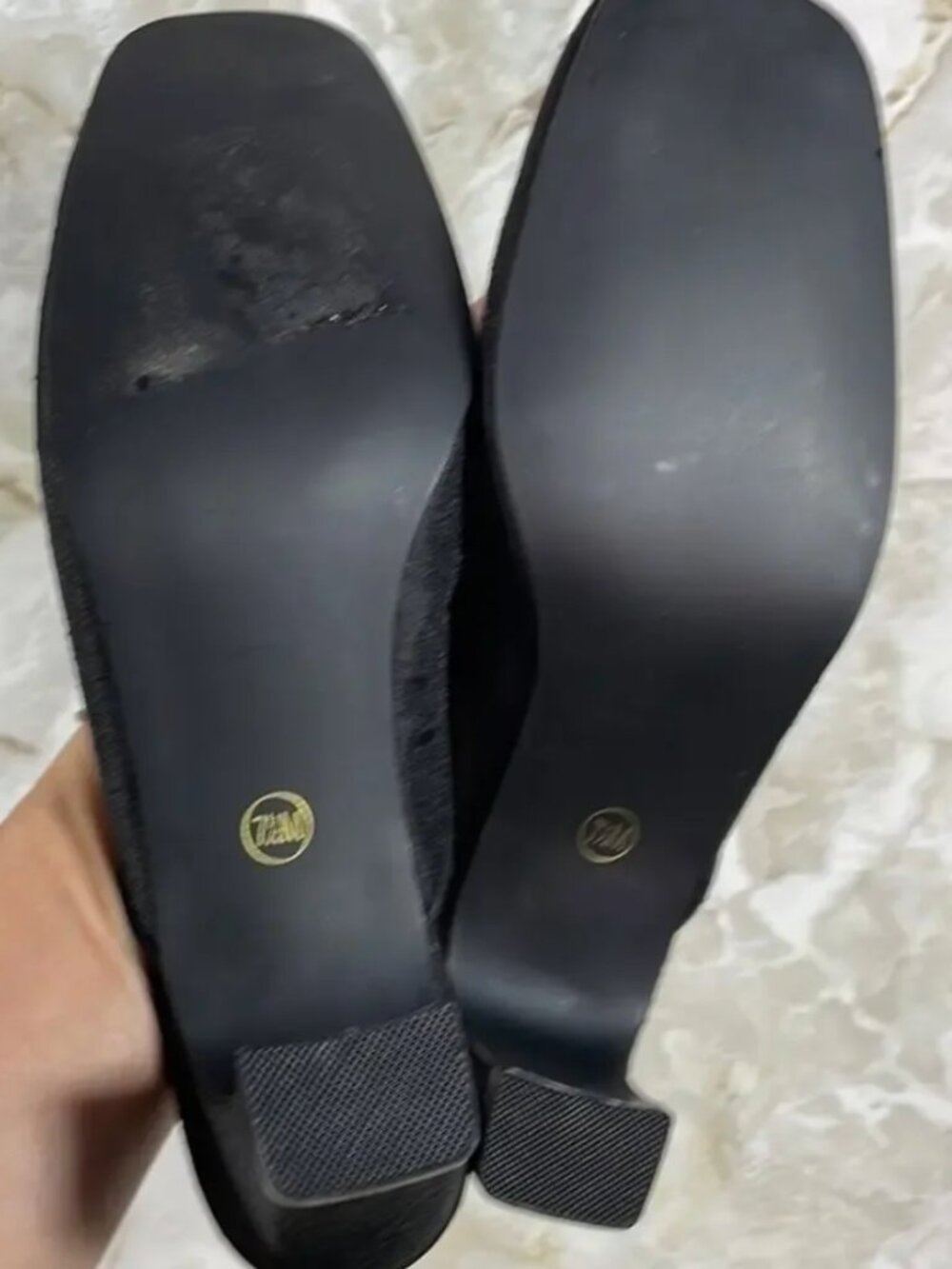 NWOB D’Antonio VIP square toe mules/clogs/slip on heels - Picture 3 of 3